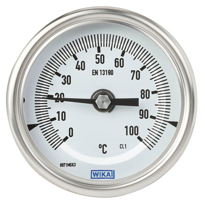 PINTA - Thermomètre analogique bimétallique 0-220F avec connexion 1/2
